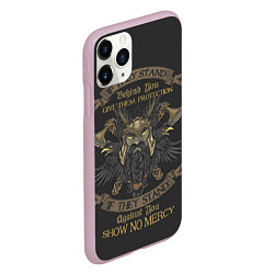 Чехол iPhone 11 Pro матовый Vikings, цвет: 3D-розовый — фото 2
