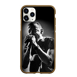 Чехол iPhone 11 Pro матовый Chester Bennington Linkin Park, цвет: 3D-коричневый