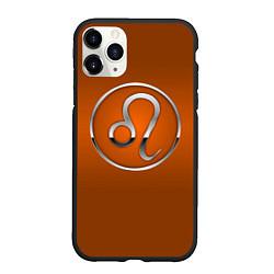 Чехол iPhone 11 Pro матовый Leo Лев, цвет: 3D-черный
