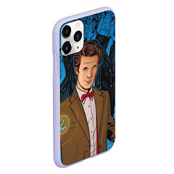 Чехол iPhone 11 Pro матовый Доктор Кто, цвет: 3D-светло-сиреневый — фото 2
