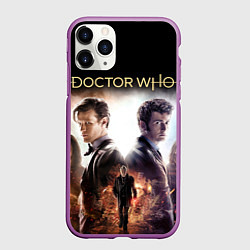 Чехол iPhone 11 Pro матовый Доктор Кто, цвет: 3D-фиолетовый