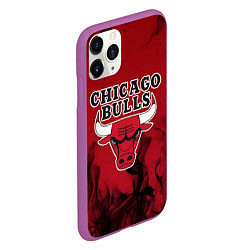 Чехол iPhone 11 Pro матовый CHICAGO BULLS, цвет: 3D-фиолетовый — фото 2