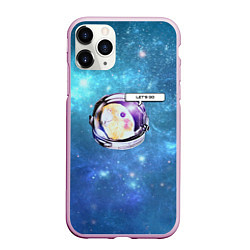 Чехол iPhone 11 Pro матовый Space Parrot, цвет: 3D-розовый