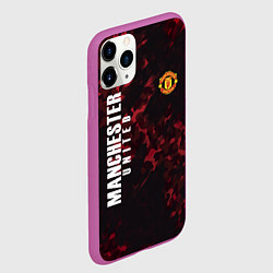 Чехол iPhone 11 Pro матовый Manchester United, цвет: 3D-фиолетовый — фото 2