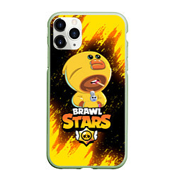 Чехол iPhone 11 Pro матовый BRAWL STARS SALLY LEON, цвет: 3D-салатовый