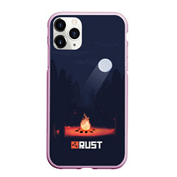 Чехол iPhone 11 Pro матовый Rust, цвет: 3D-розовый