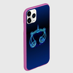 Чехол iPhone 11 Pro матовый Знаки Зодиака Весы, цвет: 3D-фиолетовый — фото 2