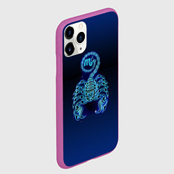 Чехол iPhone 11 Pro матовый Знаки Зодиака Скорпион, цвет: 3D-фиолетовый — фото 2