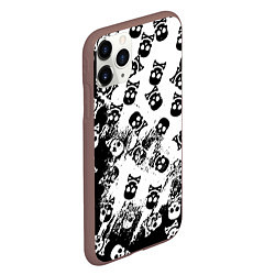 Чехол iPhone 11 Pro матовый Черепа, цвет: 3D-коричневый — фото 2