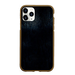 Чехол iPhone 11 Pro матовый Черный Дракон, цвет: 3D-коричневый