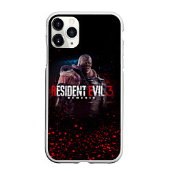 Чехол iPhone 11 Pro матовый RESIDENT EVIL 3, цвет: 3D-белый