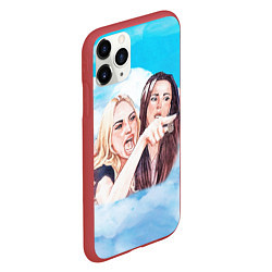 Чехол iPhone 11 Pro матовый Акварельный Мем, цвет: 3D-красный — фото 2