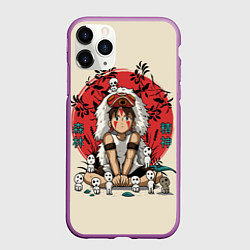 Чехол iPhone 11 Pro матовый Princess Mononoke, цвет: 3D-фиолетовый