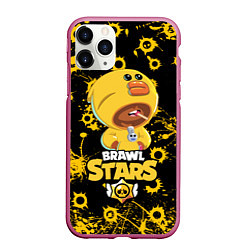 Чехол iPhone 11 Pro матовый BRAWL STARS SALLY LEON, цвет: 3D-малиновый