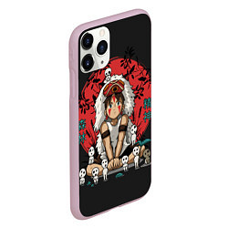 Чехол iPhone 11 Pro матовый Princess Mononoke, цвет: 3D-розовый — фото 2