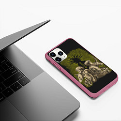 Чехол iPhone 11 Pro матовый Принцесса Мононоке, цвет: 3D-малиновый — фото 2