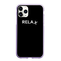 Чехол iPhone 11 Pro матовый Relax 1, цвет: 3D-светло-сиреневый