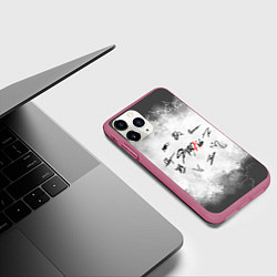 Чехол iPhone 11 Pro матовый STRAY KIDS, цвет: 3D-малиновый — фото 2