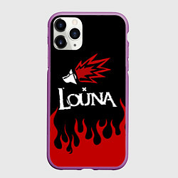 Чехол iPhone 11 Pro матовый Louna, цвет: 3D-фиолетовый