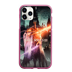 Чехол iPhone 11 Pro матовый Dark Souls 3 Pontiff Sulyvahn, цвет: 3D-малиновый