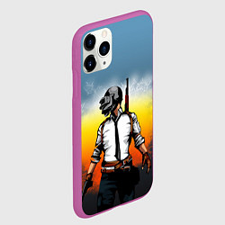 Чехол iPhone 11 Pro матовый PUBG, цвет: 3D-фиолетовый — фото 2