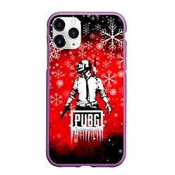 Чехол iPhone 11 Pro матовый PUBG, цвет: 3D-фиолетовый