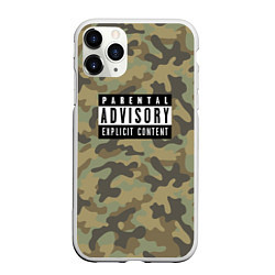 Чехол iPhone 11 Pro матовый Parental Advisory, цвет: 3D-белый