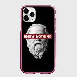 Чехол iPhone 11 Pro матовый Ничего Не Знаю, цвет: 3D-малиновый