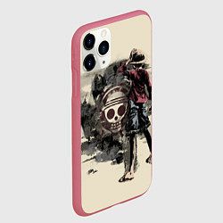 Чехол iPhone 11 Pro матовый One Piece, цвет: 3D-малиновый — фото 2