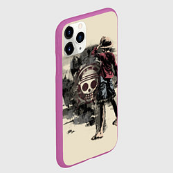 Чехол iPhone 11 Pro матовый One Piece, цвет: 3D-фиолетовый — фото 2
