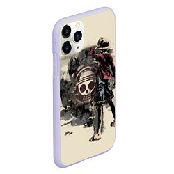 Чехол iPhone 11 Pro матовый One Piece, цвет: 3D-светло-сиреневый — фото 2