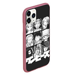 Чехол iPhone 11 Pro матовый One Piece, цвет: 3D-малиновый — фото 2