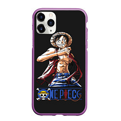 Чехол iPhone 11 Pro матовый One Piece, цвет: 3D-фиолетовый