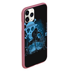 Чехол iPhone 11 Pro матовый One Piece, цвет: 3D-малиновый — фото 2