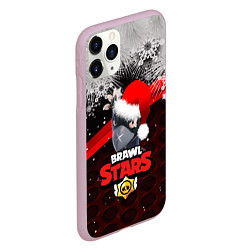 Чехол iPhone 11 Pro матовый Новогодний BRAWL STARS CROW, цвет: 3D-розовый — фото 2