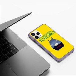Чехол iPhone 11 Pro матовый Тоторо, цвет: 3D-серый — фото 2