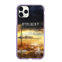 Чехол iPhone 11 Pro матовый STALKER 2, цвет: 3D-светло-сиреневый