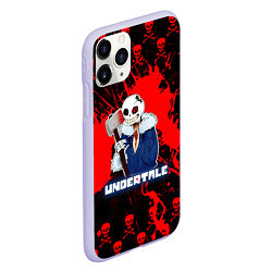 Чехол iPhone 11 Pro матовый UNDERTALE, цвет: 3D-светло-сиреневый — фото 2