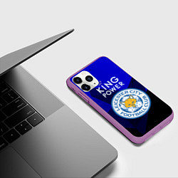 Чехол iPhone 11 Pro матовый Leicester City, цвет: 3D-фиолетовый — фото 2