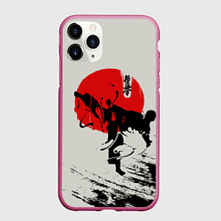 Чехол iPhone 11 Pro матовый Kyokushinkai Karate, цвет: 3D-малиновый