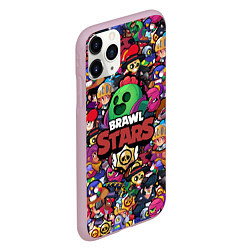 Чехол iPhone 11 Pro матовый BRAWL STARS SPIKE, цвет: 3D-розовый — фото 2