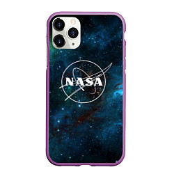 Чехол iPhone 11 Pro матовый NASA, цвет: 3D-фиолетовый