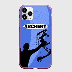 Чехол iPhone 11 Pro матовый Archery, цвет: 3D-малиновый