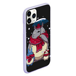 Чехол iPhone 11 Pro матовый My Neighbor Totoro, цвет: 3D-светло-сиреневый — фото 2