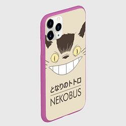 Чехол iPhone 11 Pro матовый Мой сосед Тоторо Nekobus, цвет: 3D-фиолетовый — фото 2
