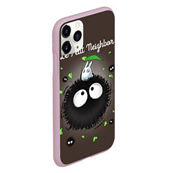 Чехол iPhone 11 Pro матовый My Neighbor Totoro, цвет: 3D-розовый — фото 2