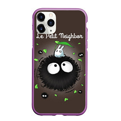 Чехол iPhone 11 Pro матовый My Neighbor Totoro, цвет: 3D-фиолетовый