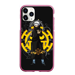 Чехол iPhone 11 Pro матовый One Piece, цвет: 3D-малиновый