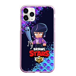 Чехол iPhone 11 Pro матовый BRAWL STARS BIBI, цвет: 3D-розовый