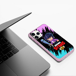 Чехол iPhone 11 Pro матовый BRAWL STARS BIBI, цвет: 3D-розовый — фото 2